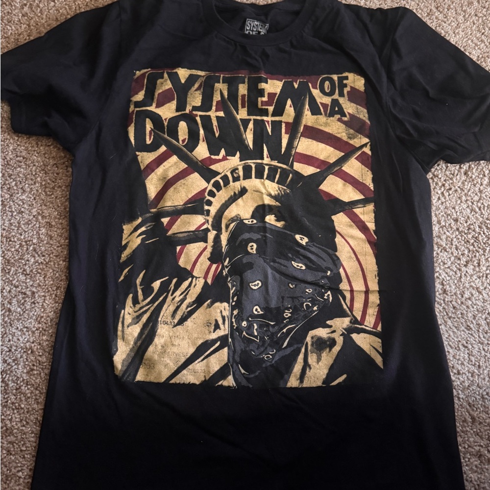 System of a Down Black Graphic T-Shirt youth med